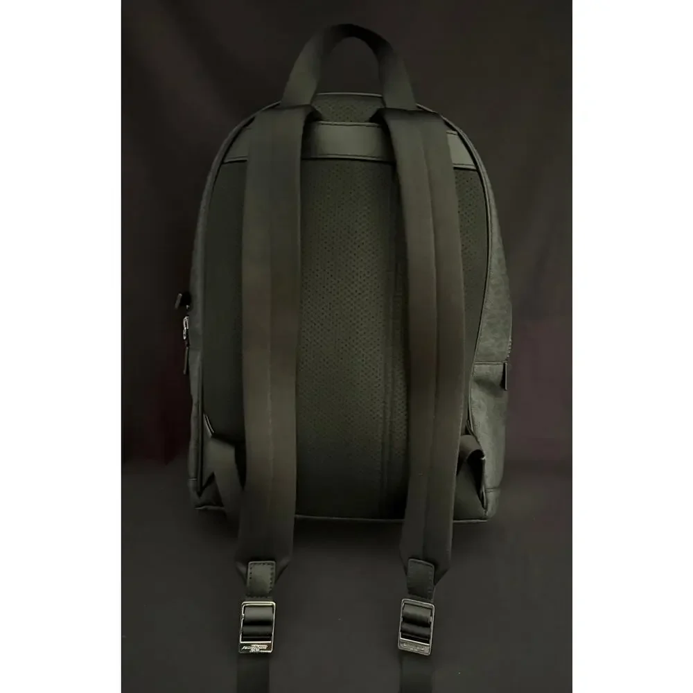 Michael Kors Cooper Signature Backpack – Black Logo-Print Canvas - Picture 6 of 11